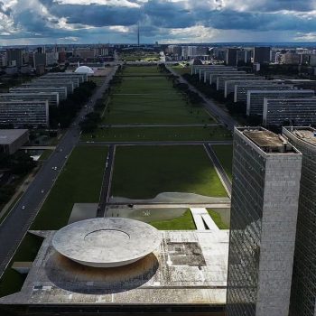 Em foto tirada pela EBC, é possível ver o Congresso Nacional de cima.